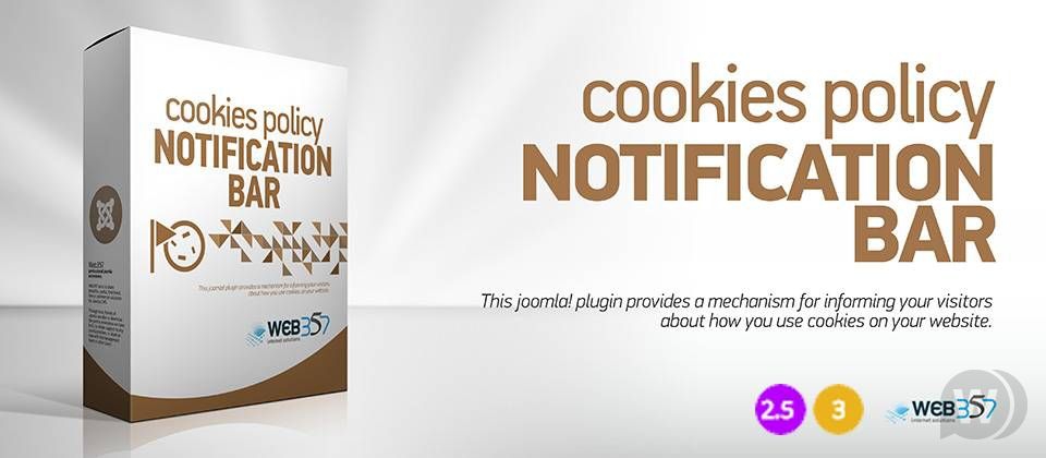 Cookies Policy Notification Bar v3.6.1 - уведомление о cookie в Joomla