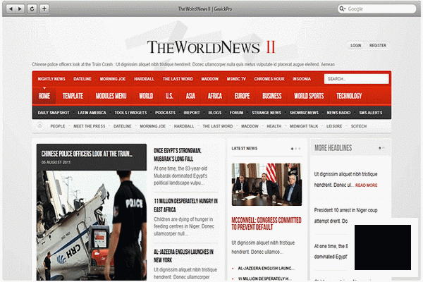 Gavick The World News II v2.5 для Joomla 1.7-переиздание