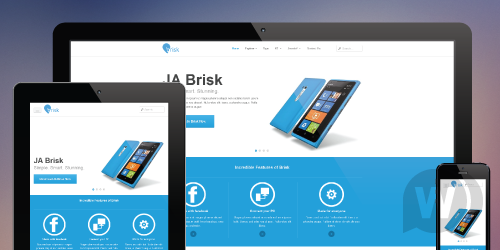 JA Brisk v1.1.8 - бизнес шаблон электроники для Joomla