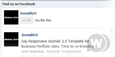 JA Facebook Like Box v2.6.2 - лайки Facebook на сайте Joomla