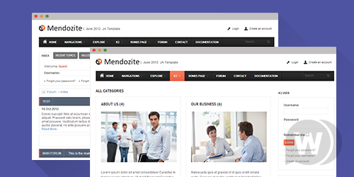 JA Mendozite v1.1.1 - бизнес шаблон для Joomla