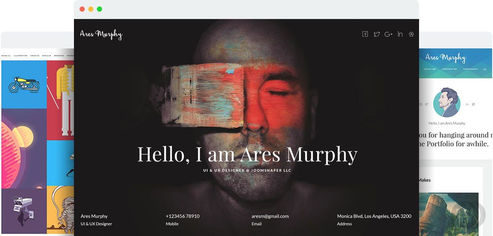 JS Ares Murphy v1.8 - шаблон сайта портфолио Joomla