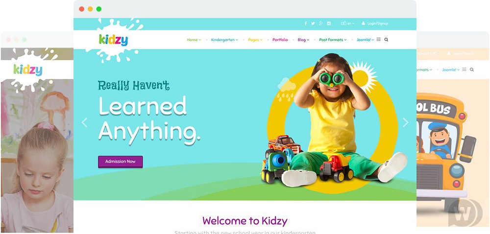 JS Kidzy v2.1 - шаблон детского сада Joomla