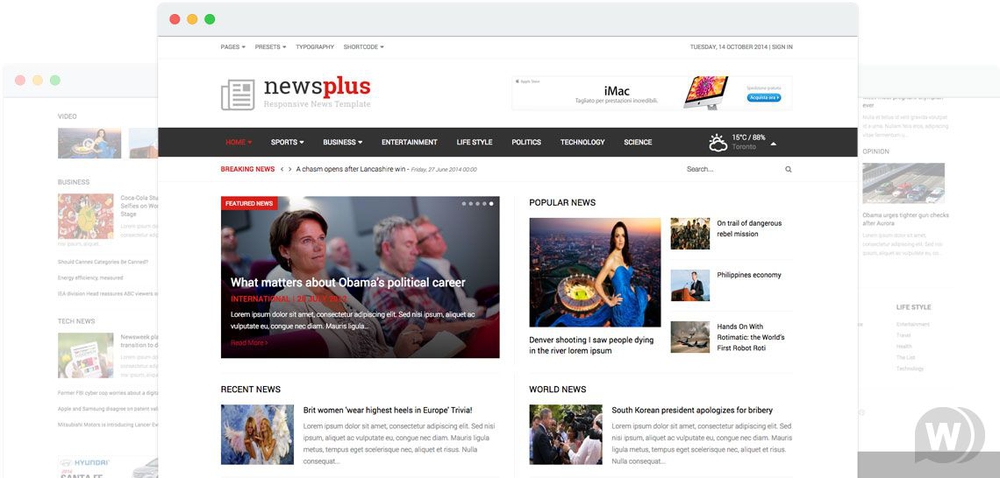 JS NewsPlus v1.7 - новостной шаблон Joomla