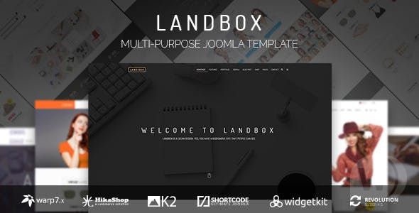 Landbox v1.3.5 - универсальный бизнес Joomla шаблон