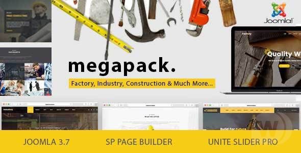 Mega Pack v1.8 - строительный Joomla шаблон