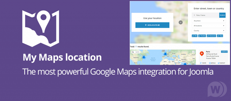 My Maps Locations v4.1.9 - карты Google для Joomla