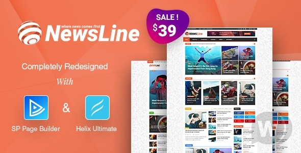 Newsline v3.1 - новостной Joomla шаблон