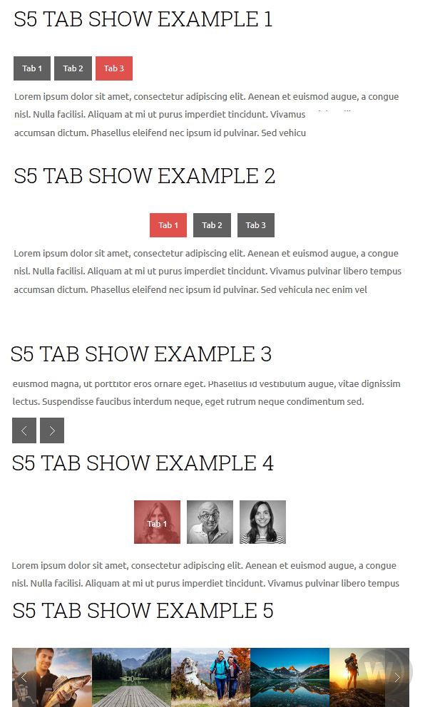 S5 Tab Show v3.3.1 - модуль вкладок для Joomla