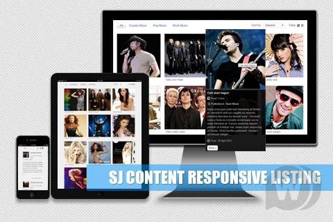 SJ Content Responsive Listing v1.2.0 - модуль отображения статей Joomla