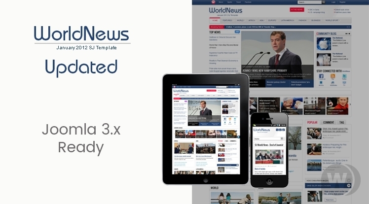 SJ WorldNews v3.9.6 - шаблон Joomla для новостных сайтов