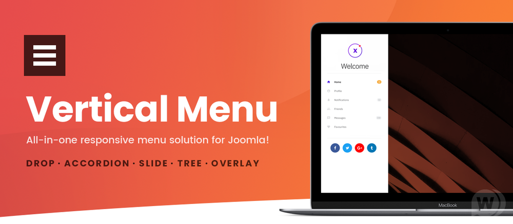 Vertical Menu v4.0.278 - модуль меню для Joomla