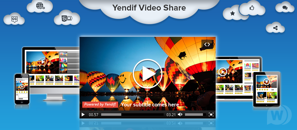 Yendif Video Share PRO v2.0.0 - компонент галереи видео файлов для Joomla