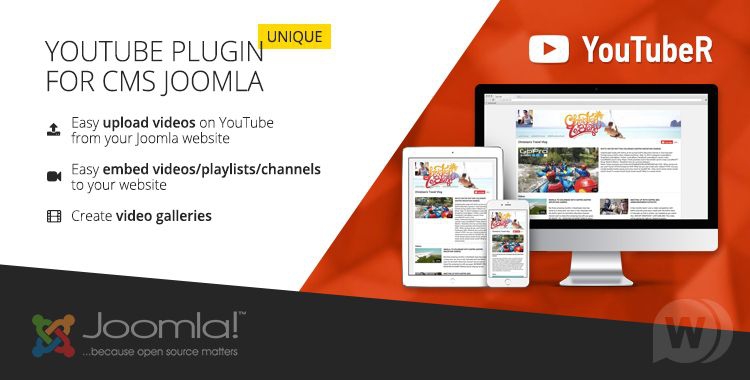 YouTubeR v2.0.3 - YouTube плагин для Joomla